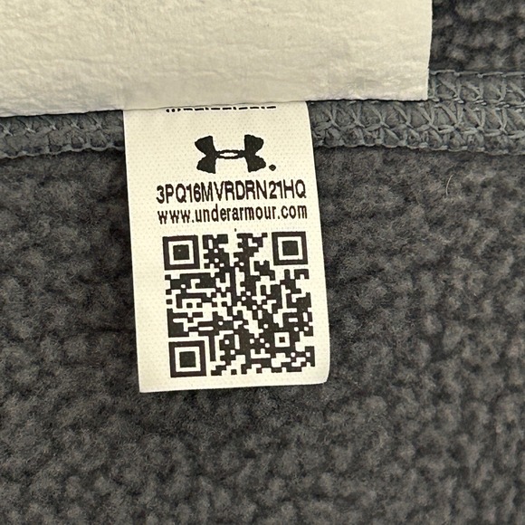 Under Armour Fleece Vest Mens Medium Gray Gorpcore Athletic Full Zip Layering - Picture 9 of 9